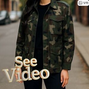 👛 (ANY 2/$25) Vintage Women’s ARTEX Camouflage Jacket, Appears Unworn